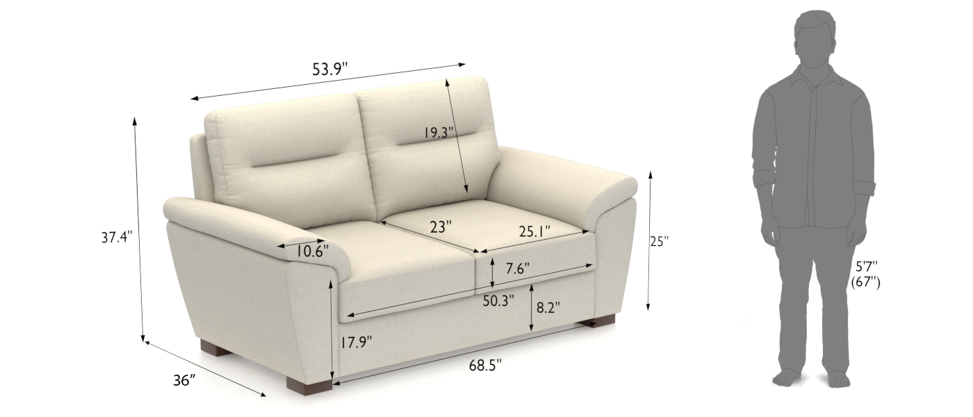 Radolf Fabric Sofa 6Seater